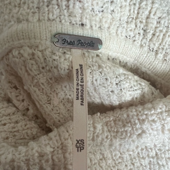 Free People • ivory loose knit cowl neck sweater - Picture 2 of 4